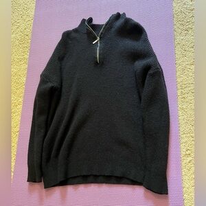 Princess Polly Black 1/4 zip Sweater